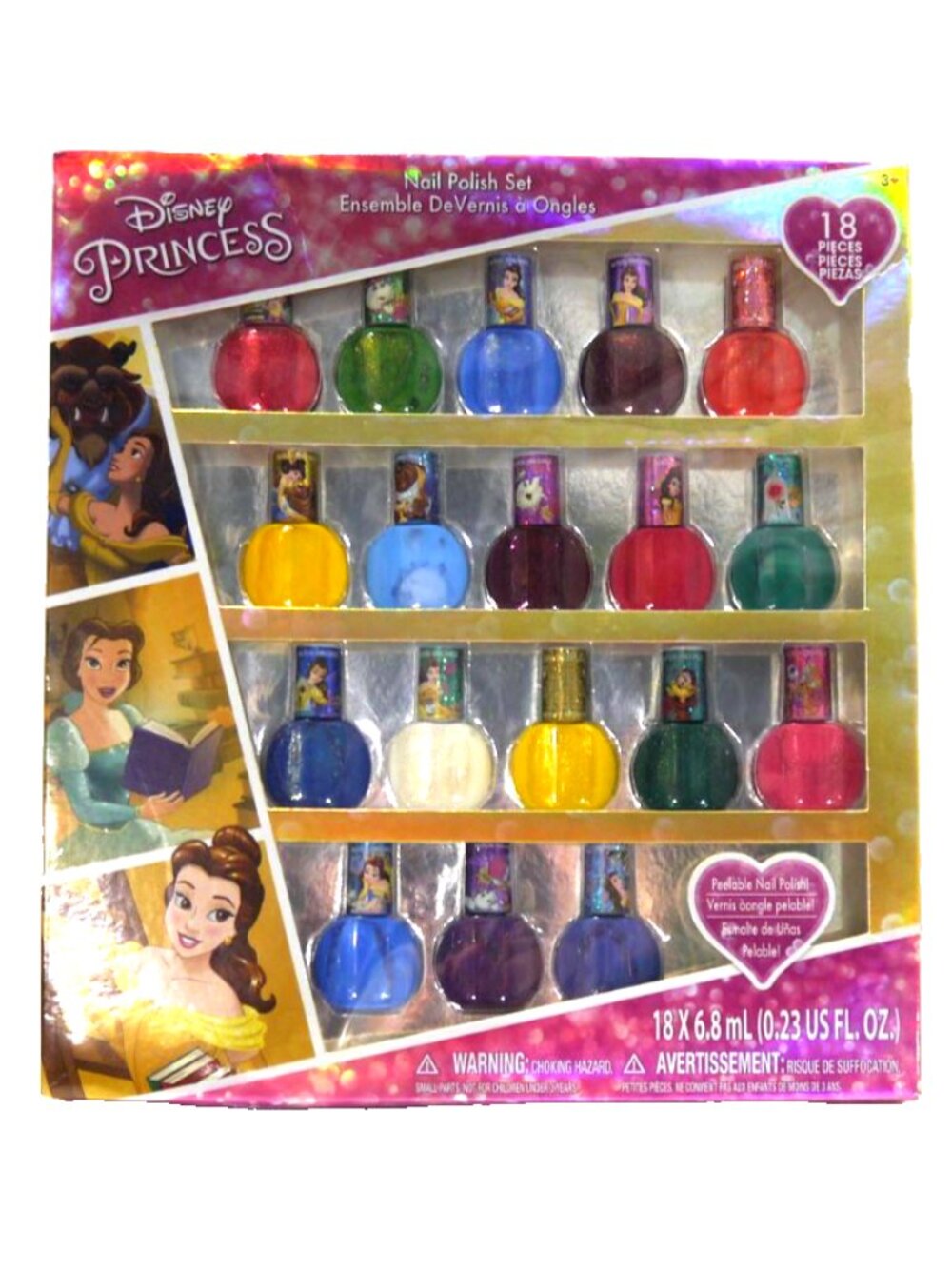 Disney Princess children's nail polish set Townley New, package damaged